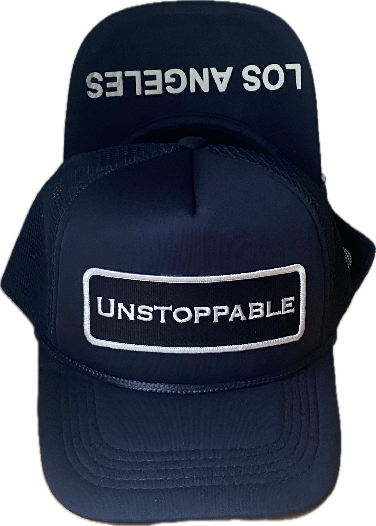 LOS ANGELES 👊🏽 NAVY BLUE TRUCKER HAT