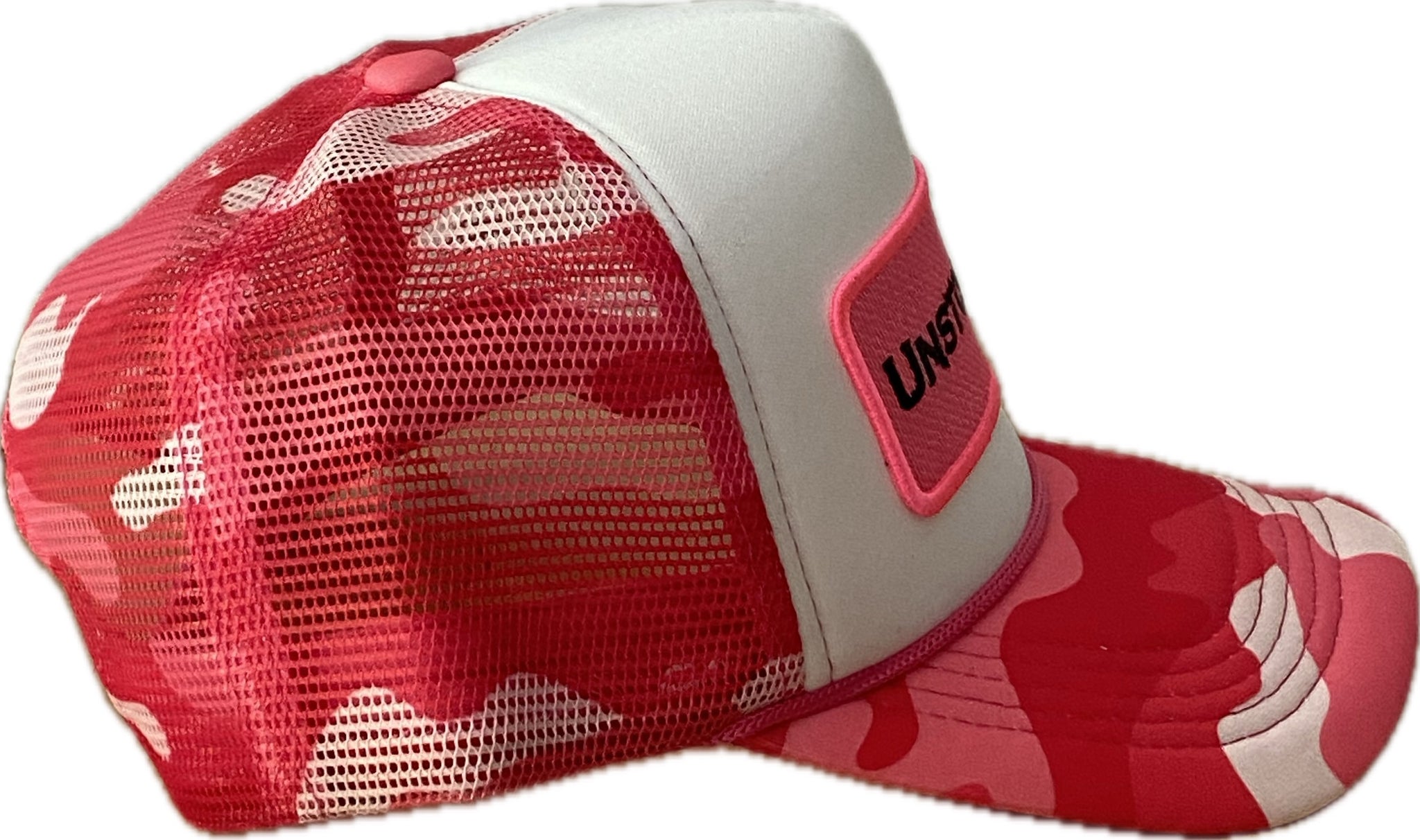 CAMO DREAMS 💕Pink on Pink Trucker Hat Pink /Black Patch