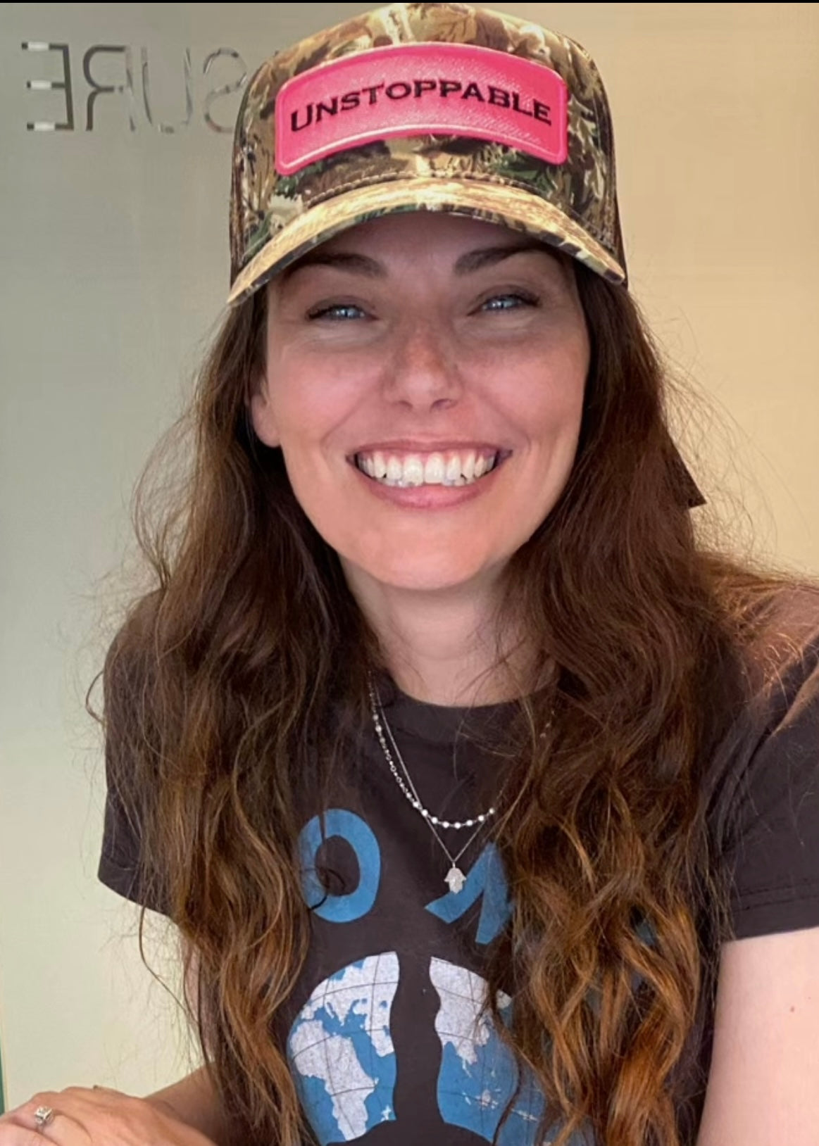 HUNTER 🍁🩷 LEAF CAMO TRUCKER HAT