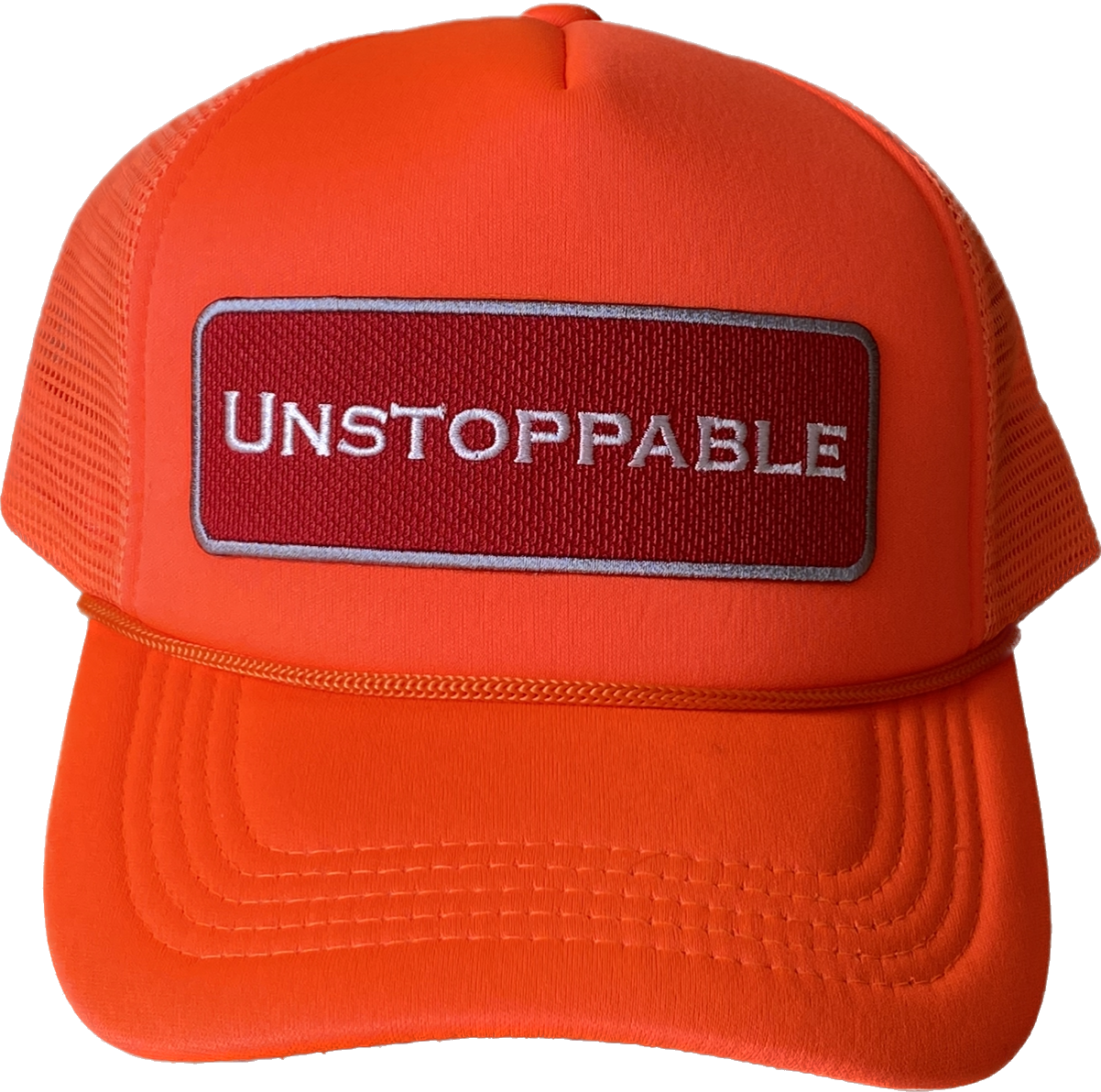 Neon Lights Orange Trucker Hat