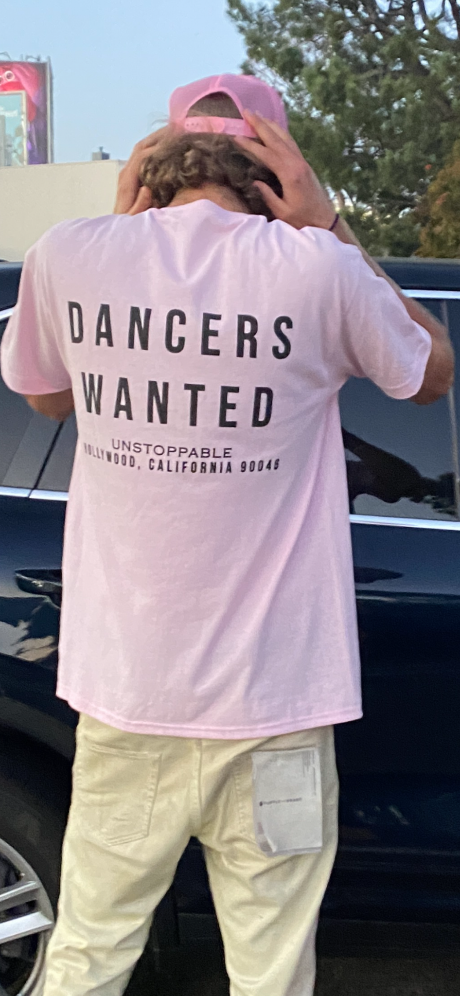 HOLLYWOOD 💗 BUBBLE GUM PINK T-SHIRT ⚡️ DANCERS WANTED