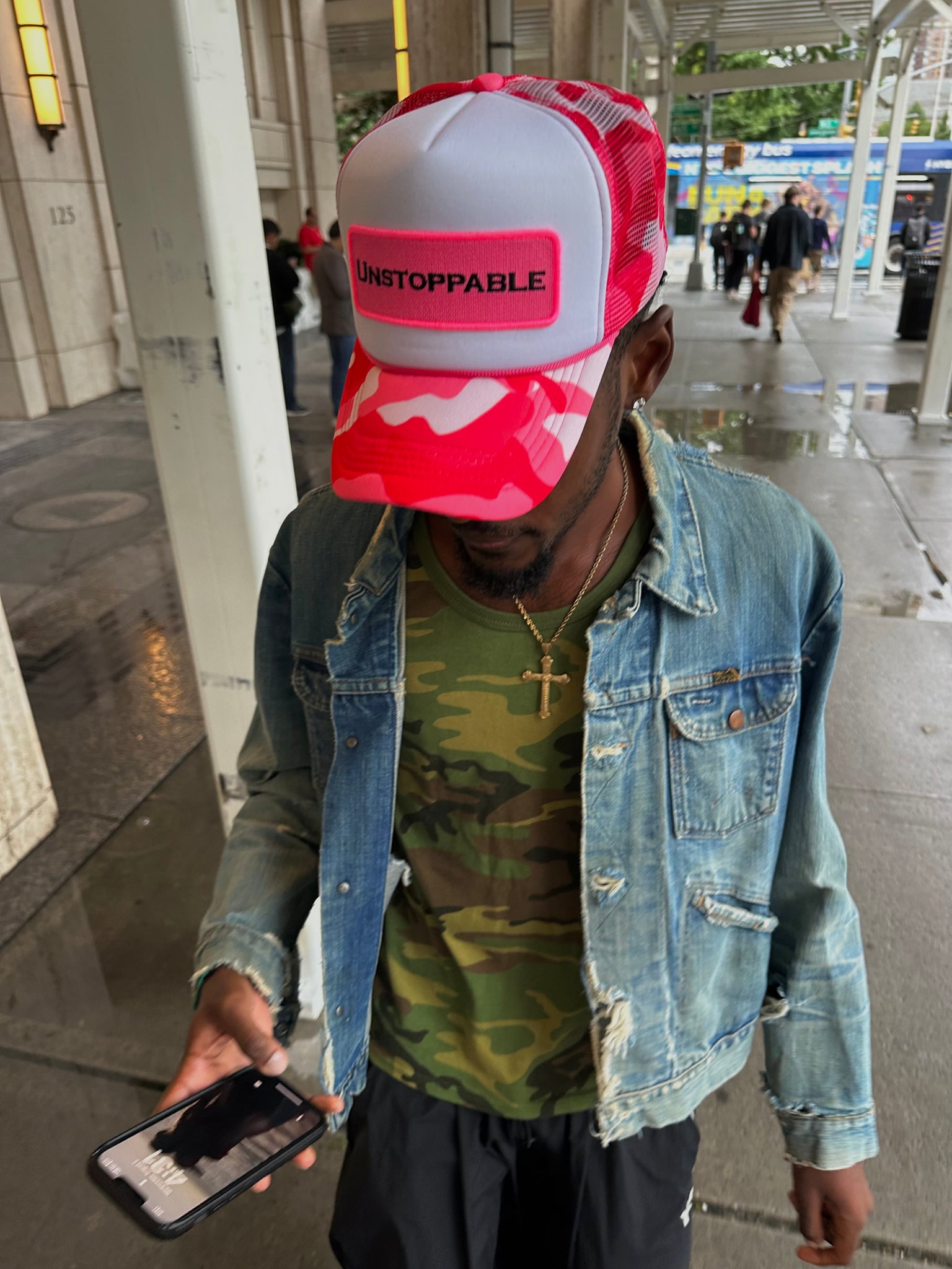 CAMO DREAMS 💕Pink on Pink Trucker Hat Pink /Black Patch