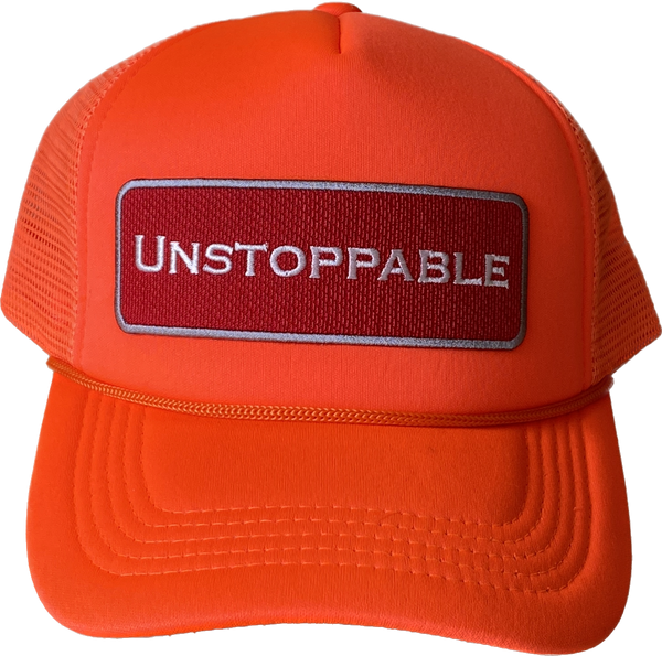 Neon Lights Orange Trucker Hat