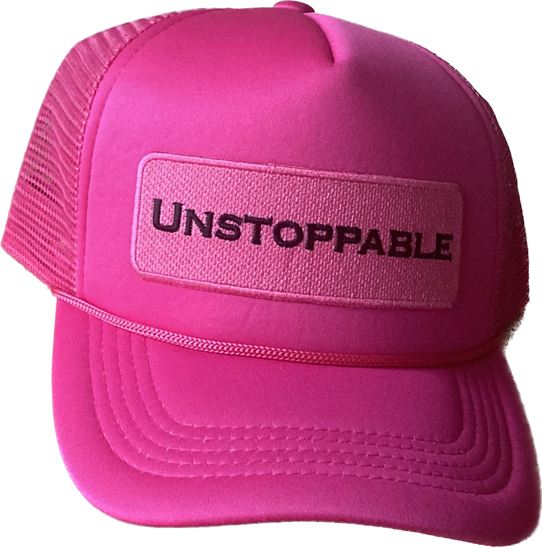 Fuchsia, pink trucker hat
