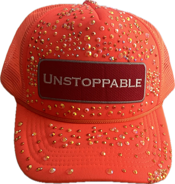 BLING ORANGE TRUCKER HAT