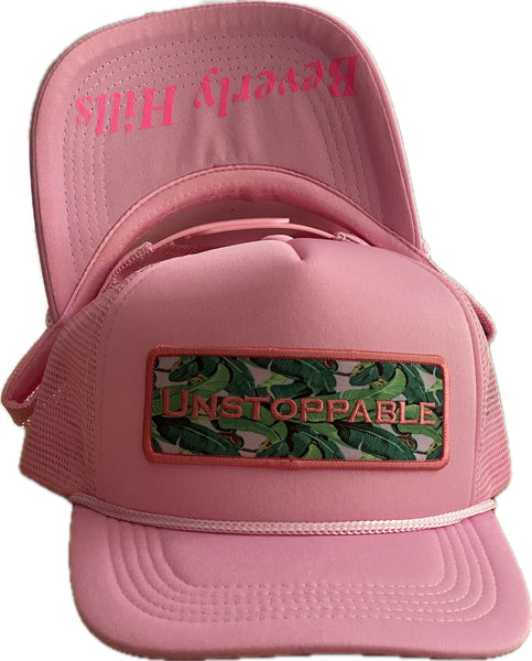 BANANA LEAF 🍌 BEVERLY HILLS PINK TRUCKER HAT